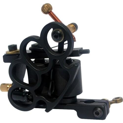 Hot Sales Tattoo Machine Gun For Liner 10 Wraps Tattoo Machine Handmade Black Color Iron Tattoo equipment