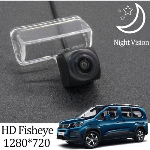 Owtosin HD 1280*720 Fisheye Rear View Camera For Peugeot Rifter For Citroen Berlingo/Partner Tepee III 3 2018 2019 Car Monitor