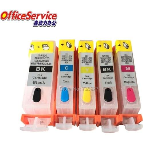 PGI-725 CLI-726 Refillable ink Cartridge For Canon IP4870 IP4970 IX6560 MG5170 MG5270 MG5370 MX886 MX897 printer