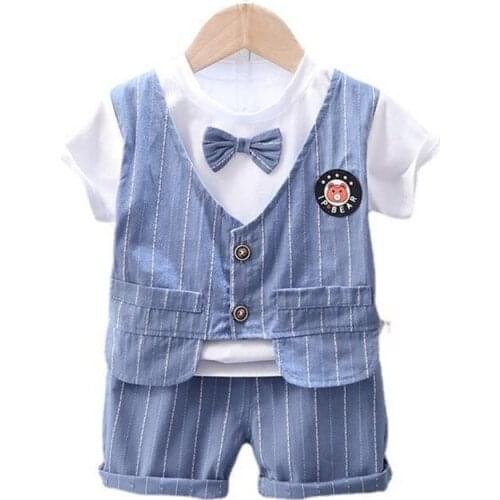New Summer Baby Boys Clothes Suit Children Girls Casual T-Shirt Shorts 2Pcs/Sets Toddler Fashion Costume Outfits Kids Tracksuits