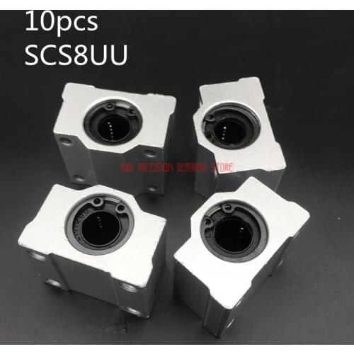 2021 New Sale Linear Rail Cnc Router Parts AXK 10pcs/lot Free Shipping Sc8uu Scs8uu 8mm Linear Ball Bearing Block Cnc Router