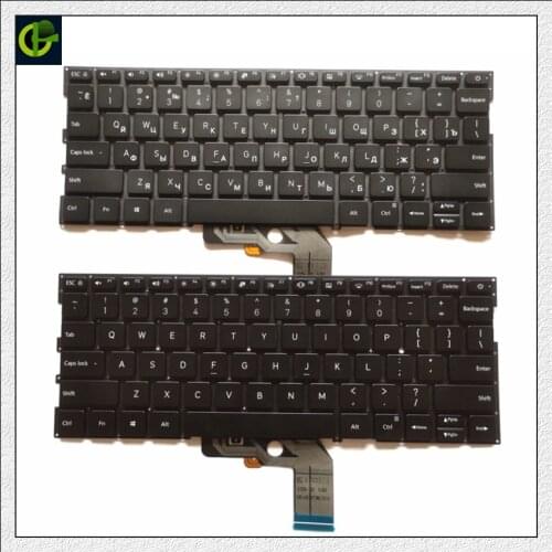 English/ Russian Backlit New Keyboard for Xiaomi MI Air 13.3 inch 9Z.ND7BW.001 MK10000005761 490.09U07.0D01 notebook RU US black