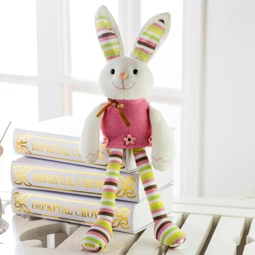 Easter Bunny Pink Rabbit Stuffed Animal Toy Soft Bunny Doll, 14.5"