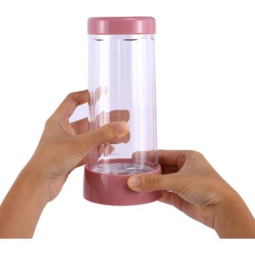 1Pc Plastic Sieve Cup Powder Flour Sieve Rotate Convenient Durable Manual Flour Sieve Kitchen Baking Pastry Tools