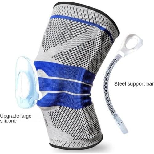 Exercise Kneepad Professional Silicone Anti-collision Spring Knee Protector Mountain Riding and Running Fitness Outdoor