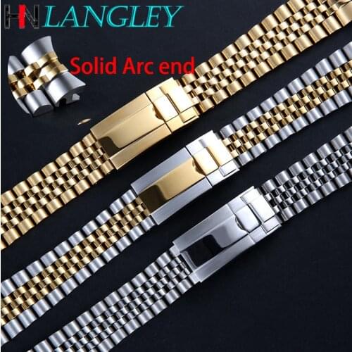 Solid Watch band for Rolex Submariner Daytona Ghost Watch Strap 20mm Bracelet Tools Stainless Steel Belt Fine Original Buckle