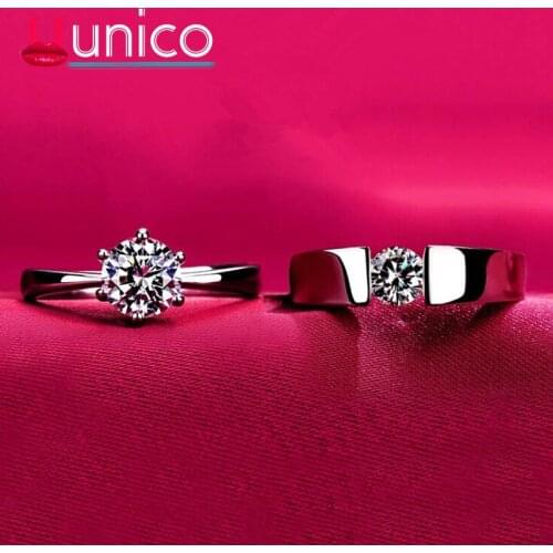 UUNICO Hot Fashion 2018 Trend 925 Sterling Silver Jewelry Engagement Engagement Ring Set AAA Crystal Zircon Woman CZ Ring U5292