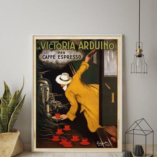 Vintage French La Victoria Arduino Coffee Retro France Cafe Restaurant Print Art Home Decor Artwork Poster Room Home Decor