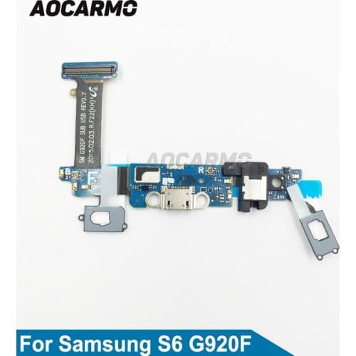 Aocarmo USB Charger Charging port Dock Flex Cable Parts For Samsung Galaxy S6 G920F