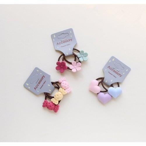 3 PCS Creative Apple Smiley Face Princess Headwear Kids Elastic Hair Bands Baby Headdress Children Hair Ropes Girls Accessories