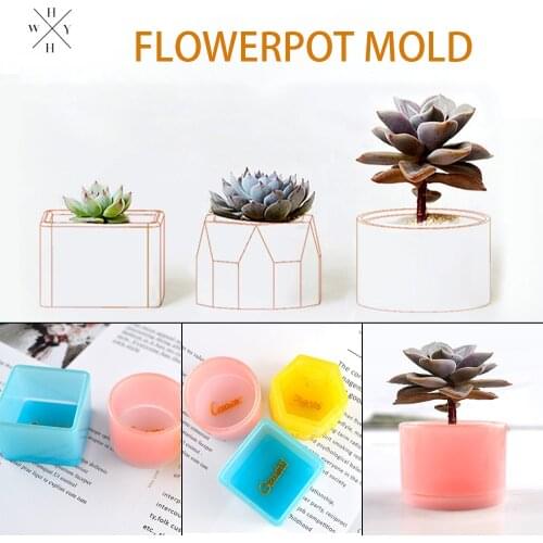 3pc Flower Pot Silicone Mold for Concrete Planter Clay Cement Pot Mold for Plaster Polymer Candle Making Molds Resin Epoxy Mould