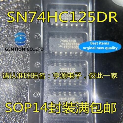 30Pcs 74HC125 74HC125D SN74HC125DR HC125 SOP14 in stock 100% new and original