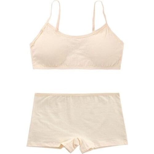 5Sets/lot Bra Set for Teens Training Bras Girls Underwear Set for Teenagers Puberty Girls Underwear 8-14years