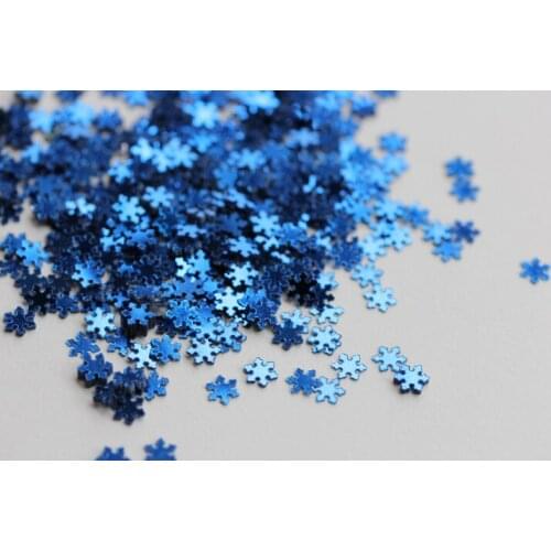 5mm Matte Blue Sonw Shape Paillette Spangle Glitter For DIY Nail Art