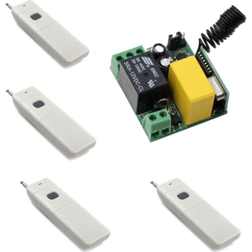 AC 220V 1CH 10A Wireless Relay Switch Remote Control Switch Radio Light Switch Receiver 3000M Long Range Transmitter