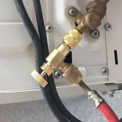 Refrigeration Charging Air Conditioning Adapter For R22/R410A 1/4\\\\\\\" Safety Valve Hose Adaptor Cooling Tools