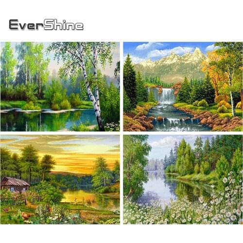 Evershine 5D Diamond Embroidery Scenery Full Square Diamond Painting Landscape Diamond Mosaic Cross Stitch Full Set Home Decor
