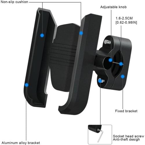 Aluminum Mobile Phone Holder For Motorcycle Bike Bicycle Riding Bracket Handlebar Mirror Mount Stand For 4-6.5inch Smartphones