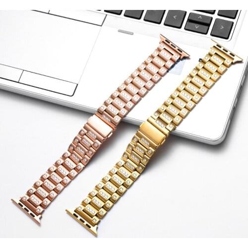 Stainless Steel Link Bracelet Strap For Apple Watch band 42mm 38mm Metal Wrist watchband For Iwatch 3 2 1 Accessories Belt Black