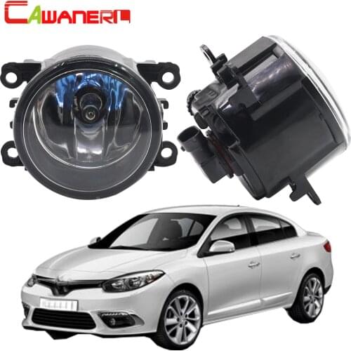 Cawanerl 2 X 100W H11 Car Styling Halogen Fog Light Daytime Running Lamp DRL 12V For Renault Fluence L30 Saloon 2010-2015