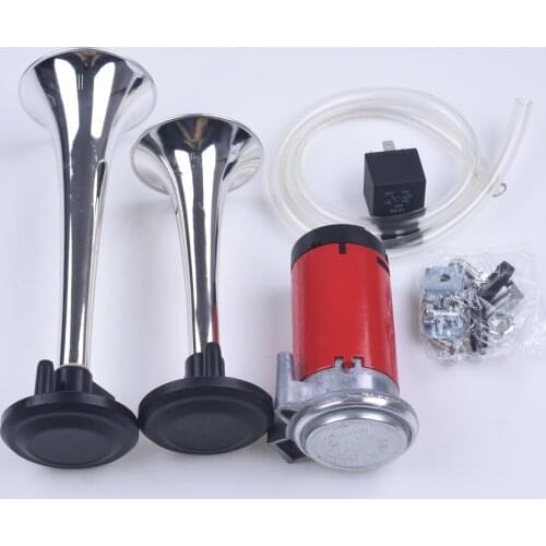 Dual Trumpet Air Horn Car Vehicle Truck Train Lorry Boat Super Loud 12 V with Compressor