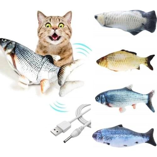 Electric Cat Toy 3D Fish USB Charging Simulation Fish Interactive Cat Toys for Cats Pet Toy cat supplies juguetes para gatos