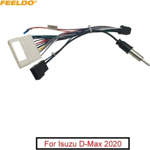 FEELDO Car 16pin Audio Wiring Harness For Isuzu D-Max Aftermarket Stereo Installation Wire Adapter