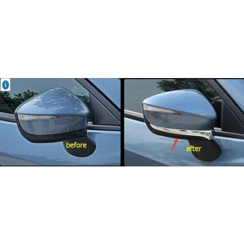 Chrome Rearview Mirrors Strip Lid Cover Trim 2 Pcs Accessories Fit For Mazda CX5 CX-5 2015 2016