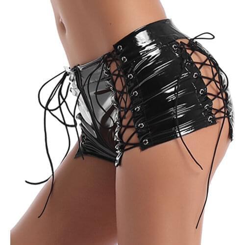 iEFiEL Women's Leather Shorts