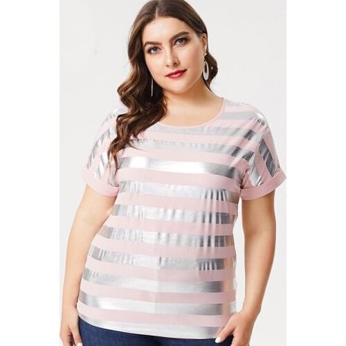 2021 summer plus size womens short-sleeved tops fashion ladies retro elegant mother womens T-shirts