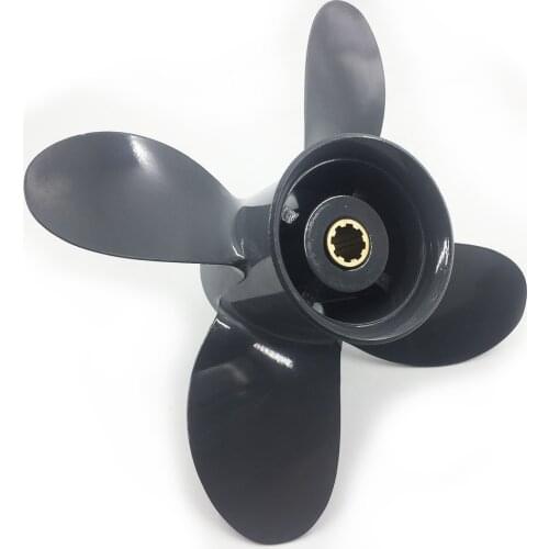 Boat Propeller 9 1/4x10 for Honda 10HP-20HP 4 Blades Aluminum 8 Tooth RH OEM NO: 58134-ZV4-010AH 9.25x10