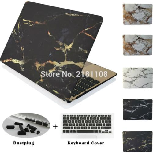 Marble Texture Painting Matte Hard Case Cover +keyboard Skin+ Dust plug for Macbook Air Pro 11 12 13 15 A1932 A1706 A1708