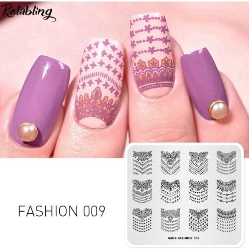 MISSGUOGUO Nail Art Stamp Plate Flower Pattern Nail Stamping Image Template for Nail Polish Fashion Design Manicure Stencil Tool