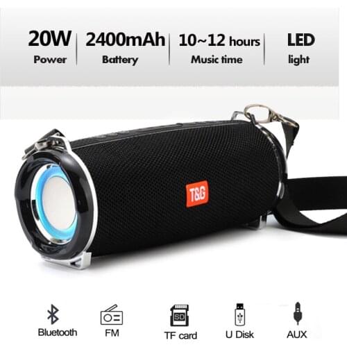 Powerful 20W portable bluetooth speaker outdoor Column Computer Wireless Speakers Subwoofer BoomBox Music-Center-Radio