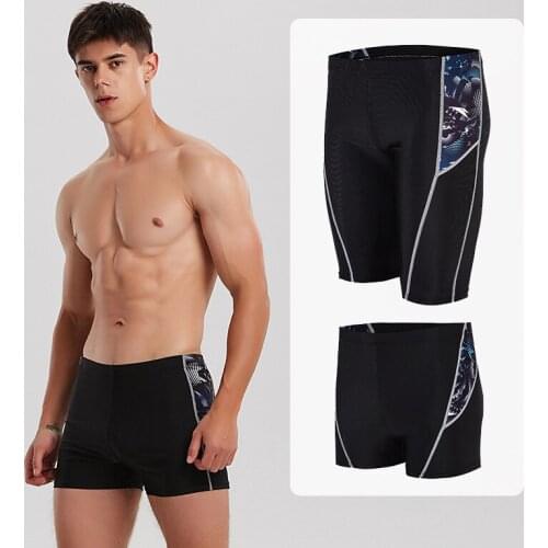 2021 Mens swimming trunks sports boxer plus size swimming hot spring new beach swimming trunks