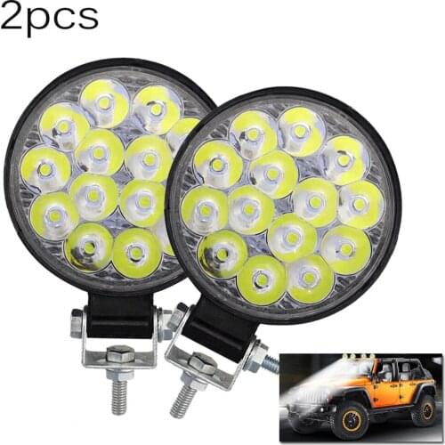 Set Car working light Kit 10-30V DC Lamps Bulbs 6000-6500k IP68 2pcs Truck Round Driving