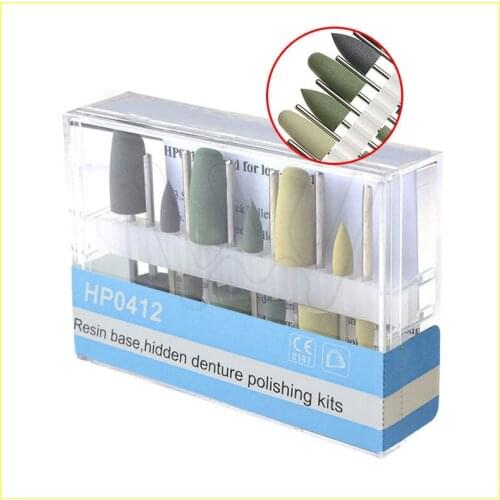 Dental Oral Hygiene Resin Base Hidden HP0412 Denture Polishing Kits for Low-Speed Handpiece Teeth Whitening