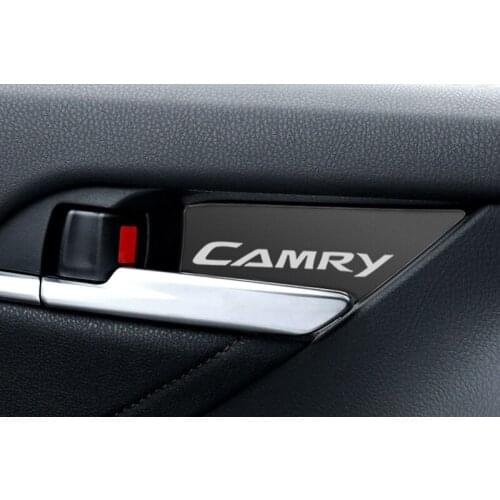 Stainless Steel for Toyota camry 2018 2019 accessories car styling car interior door handle ornament 4pcs