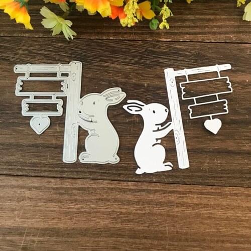 Easter Bunny Indicator Metal Cutting Dies Stencil Scrapbooking DIY Album Stamp