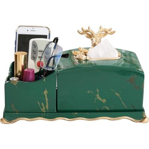 European-style Resin Ashtray with Lid Golden Elk Art Decoration Large-capacity Anti-ash Household Ashtray Gift for Boyfriend New