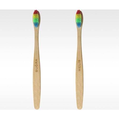 Personalized Dual Is Wood Toothbrush Set