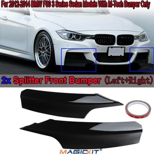 MagicKit M Performance Front Bumper Lip Splitter For BMW F30 Sedan M Sport 2012-2014
