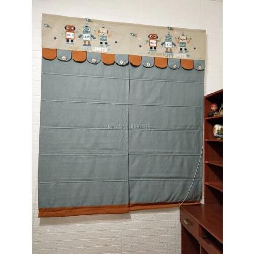 Robot Boys roman blinds Childrens Room roller blinds Korean Princesss room window blinds and shades door blinds for bedroom