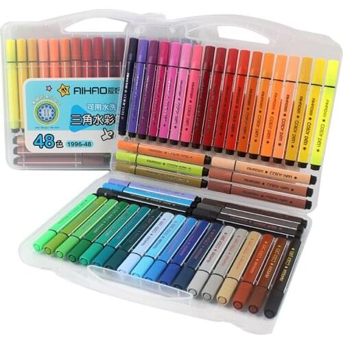 School Supplies Art Marker Pen Drawing Set Colored Children Painting Watercolor Pens Safe Non-toxic Water Washing Graffiti Gifts
