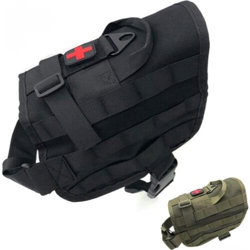 Outdoor Tactical Equipment Molle Dog Vest Army Police Service Dog Hunting Dog Harness 1000D Nylon Dog Clothes