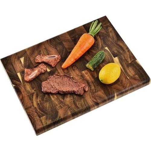 Kitchen cutting Board end wood for meat, vegetables, universal, 400x300x30, Glazunov, oak, reliable Board, unusual pattern