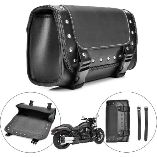 Universal Motorcycle Saddle Bags Side Storage Luggage Bag Fork Tool For Harley Sportster Pannier Side Saddle Bag Dropshipping