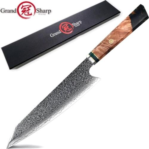 Chef Knife VG10 Damascus Steel Japanese Kitchen Knives 67 layers Stainless Steel Sushi Cooking Tool Slicing Cleaver Knife NEW