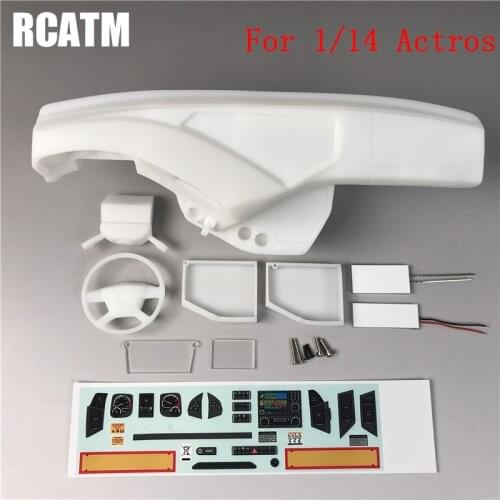 1:14 Truck Plastic Internal Center Console Cab Cabin Left Right For 1/14 Tamiya RC Truck BenZ Actros 3363 56348 1851 DIY