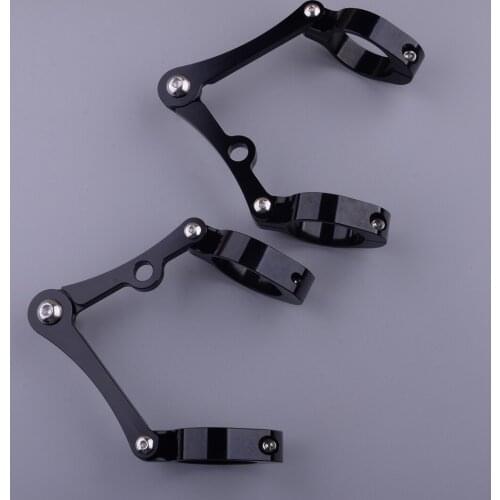 1 Pair Headlight Mount Bracket HeadLamp Holder Motorcycle Black For 39mm 41mm Fork Tube